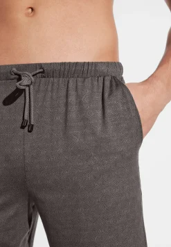 Pantalons|Pantalons-Zimmerli Pureness PrintPantalon court - linear geo brown