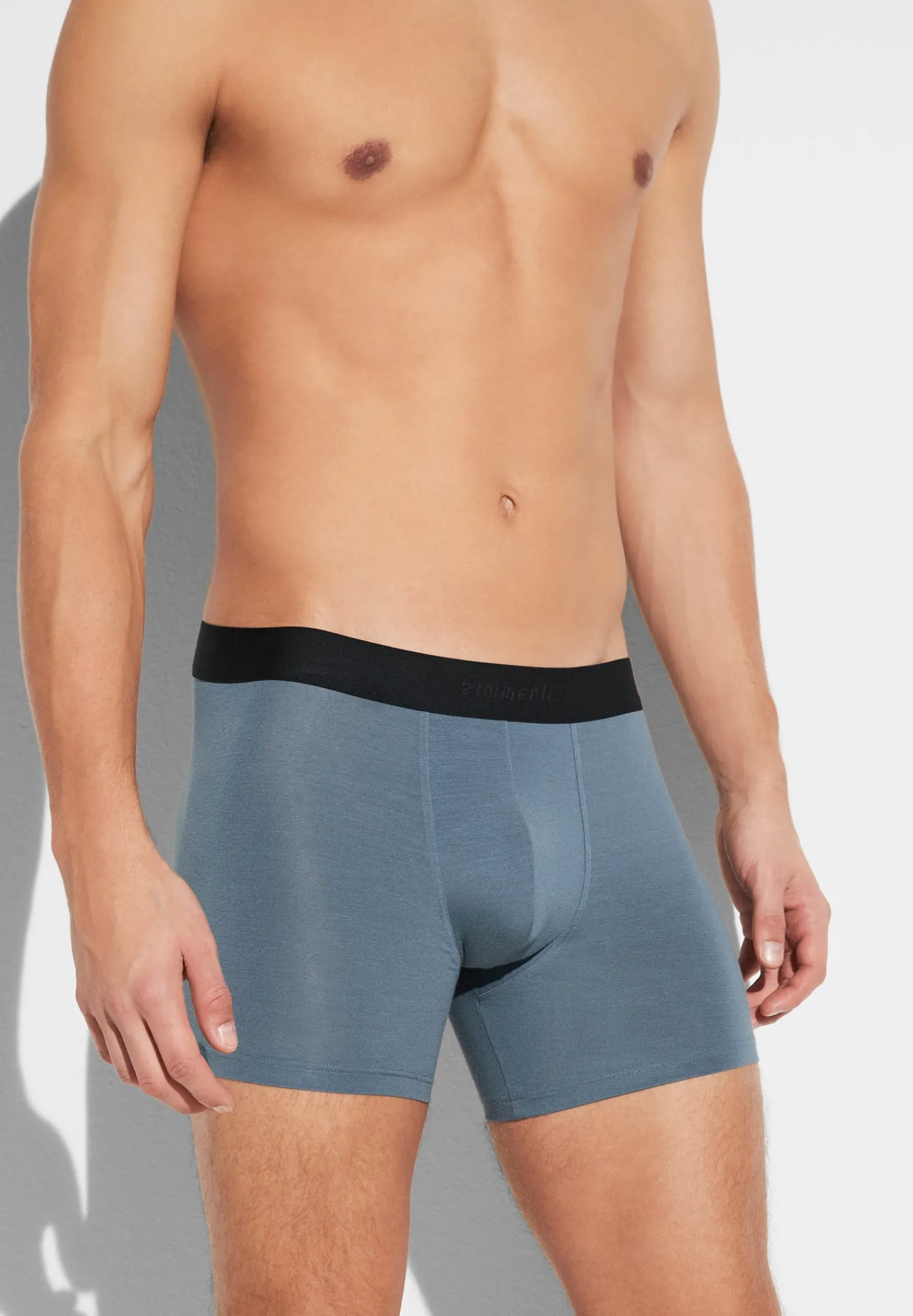 Pureness|Caleçons Et Boxer Briefs-Zimmerli PurenessBoxer - blue slate