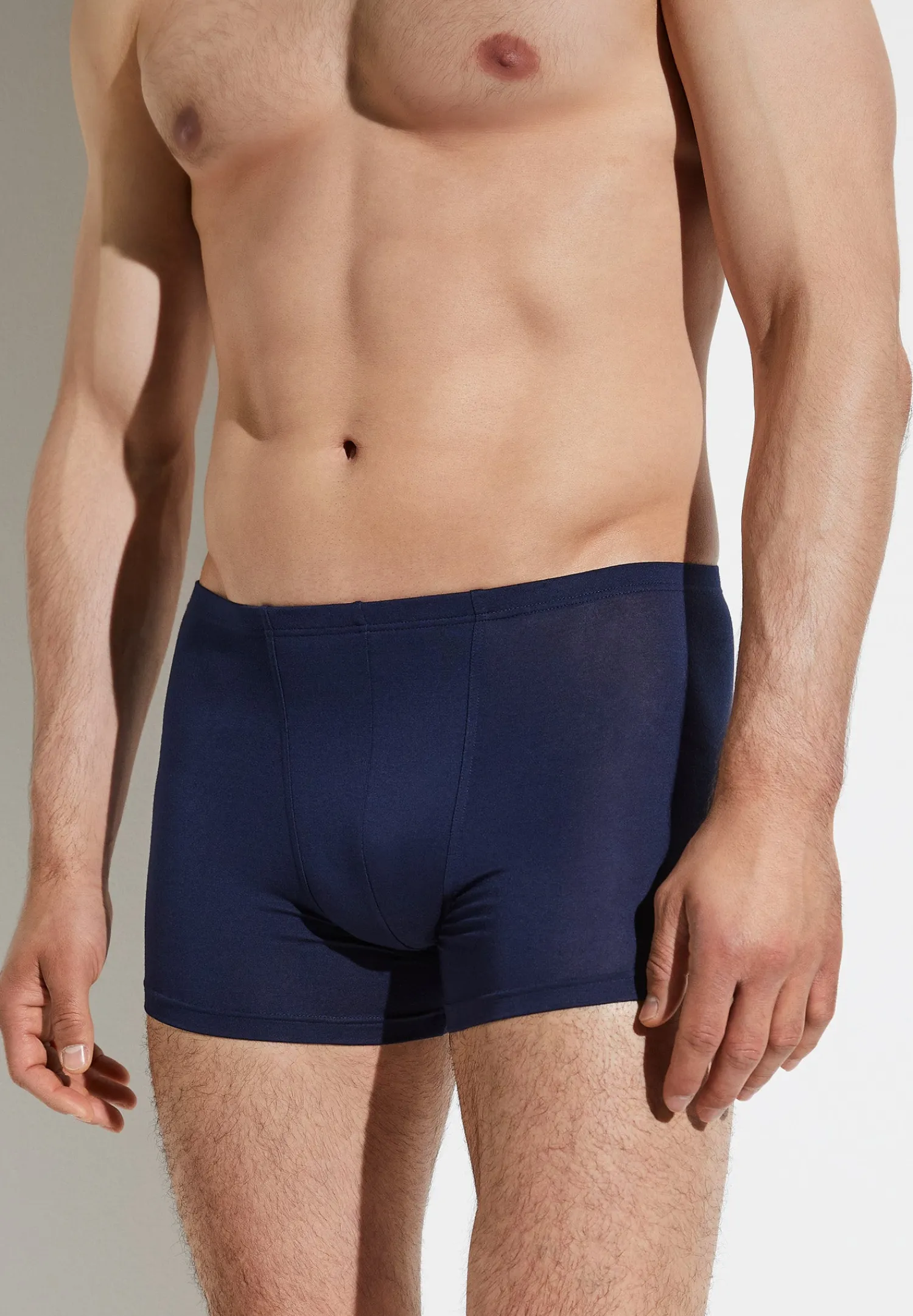 Pureness|Caleçons Et Boxer Briefs-Zimmerli PurenessBoxer Trunk, taille étroite - navy