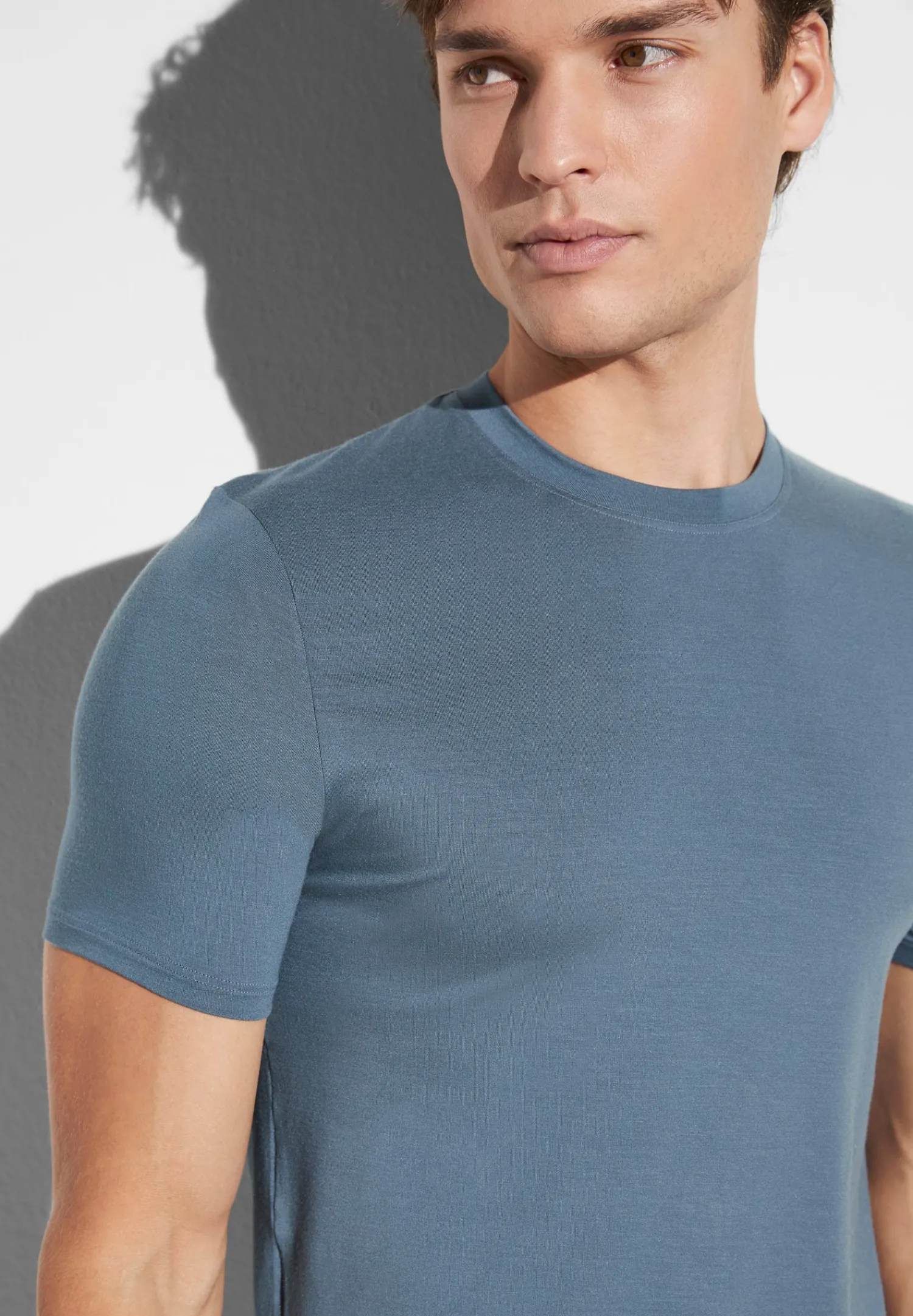 Pureness|T-Shirts-Zimmerli PurenessT-Shirt à manches courtes - blue slate