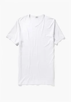 Pureness|T-Shirts-Zimmerli PurenessT-Shirt à manches courtes col en V - white