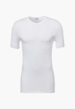 Pureness|T-Shirts-Zimmerli PurenessT-Shirt à manches courtes col en V - white