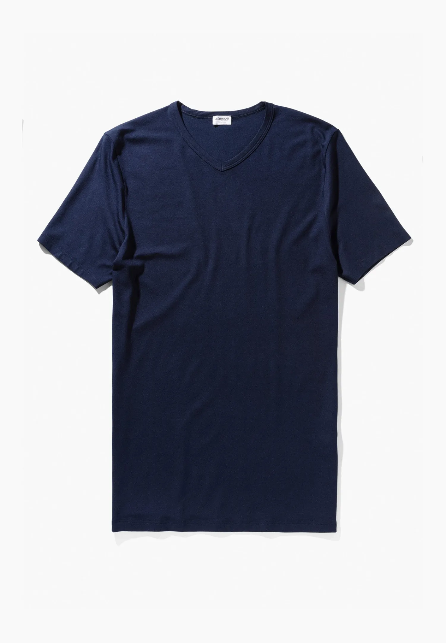 Pureness|T-Shirts-Zimmerli PurenessT-Shirt à manches courtes col en V - navy