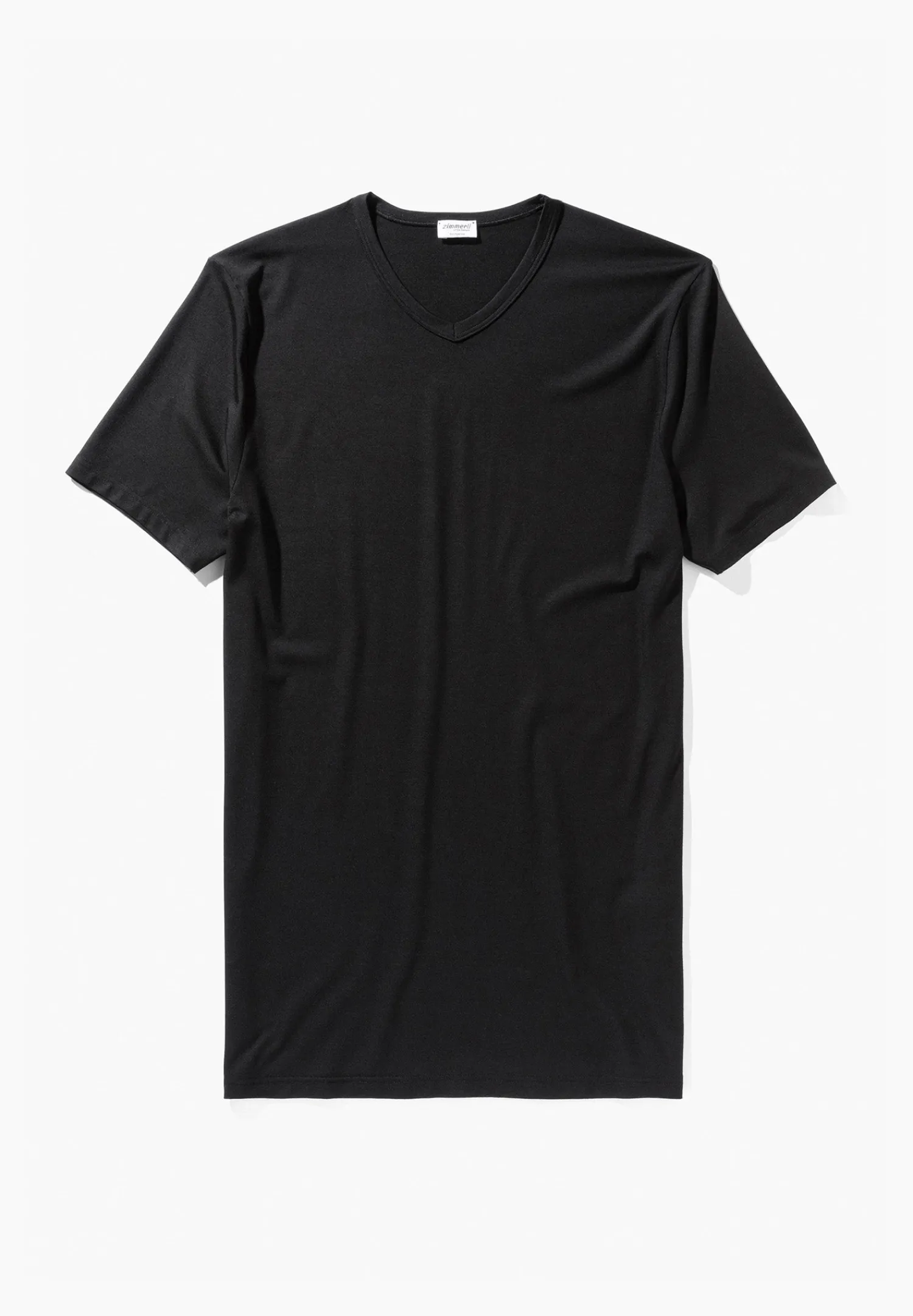 Pureness|T-Shirts-Zimmerli PurenessT-Shirt à manches courtes col en V - black