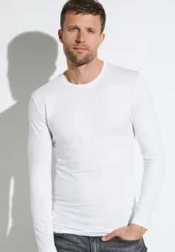 Pureness|T-Shirts Manches Longues-Zimmerli PurenessT-Shirt à manches longues - white
