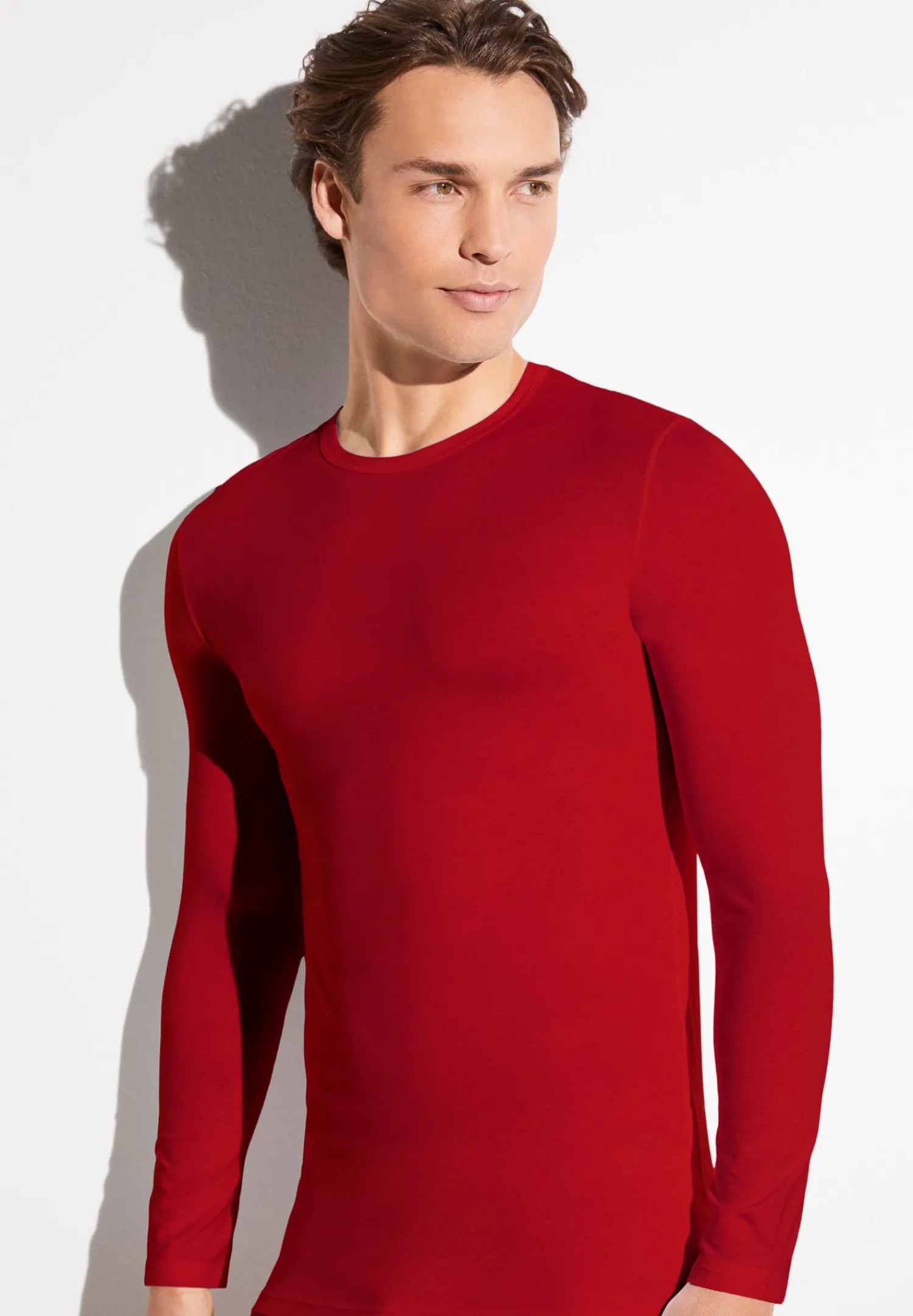 Pureness|T-Shirts Manches Longues-Zimmerli PurenessT-Shirt à manches longues - rouge