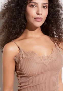 Richelieu|Tops Spaghettis-Zimmerli RichelieuCaraco fines bretelles - powder rose