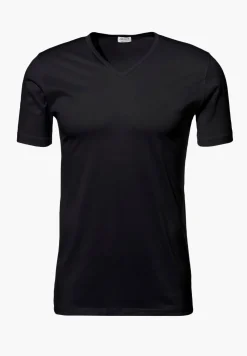Royal Classic|T-Shirts-Zimmerli Royal ClassicT-Shirt à manches courtes col en V - black
