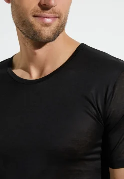 Royal Classic|T-Shirts-Zimmerli Royal ClassicT-Shirt à manches courtes - noirSuper fins