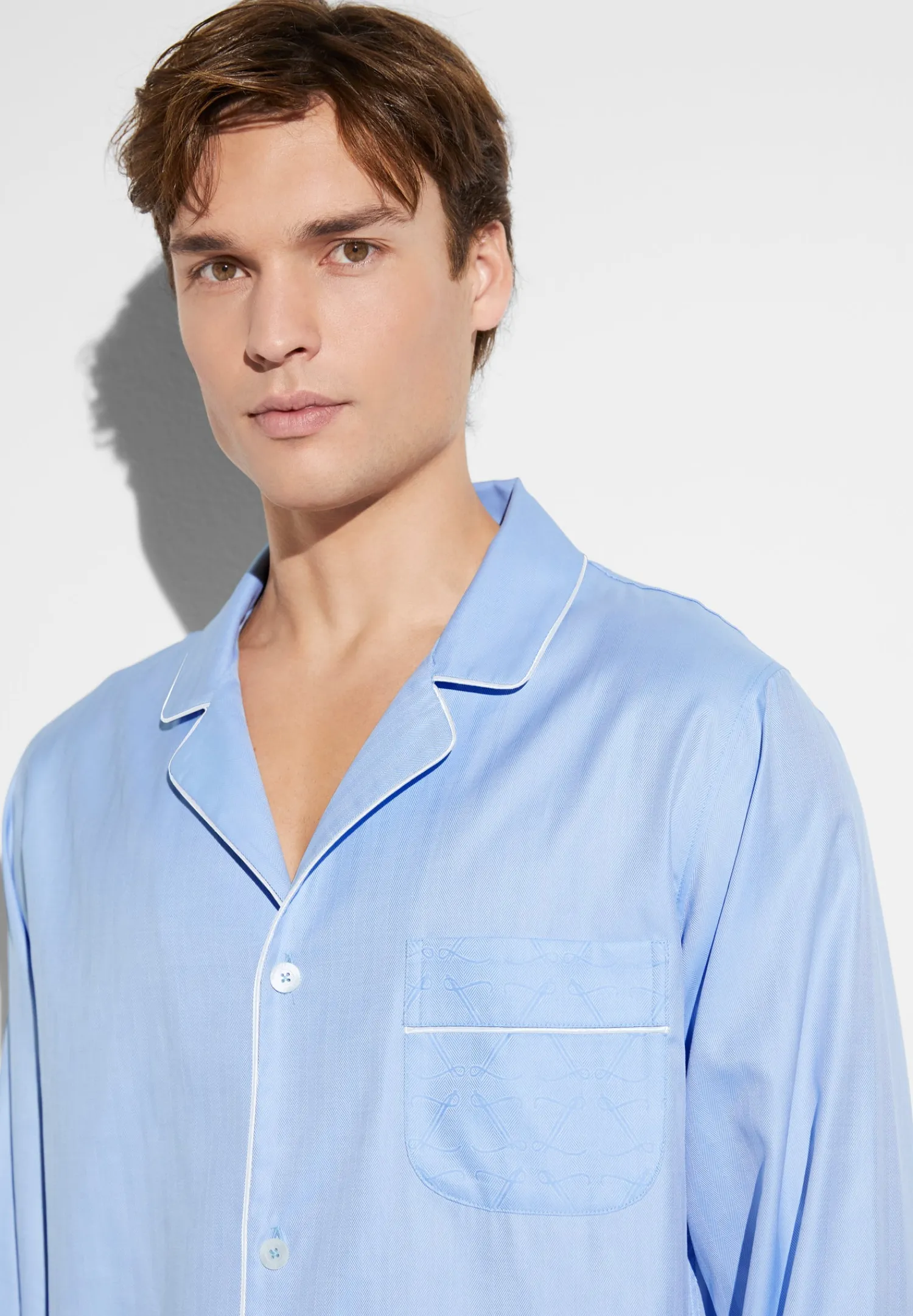 Pyjamas-Zimmerli Sea Island WovenPyjama longues - blue