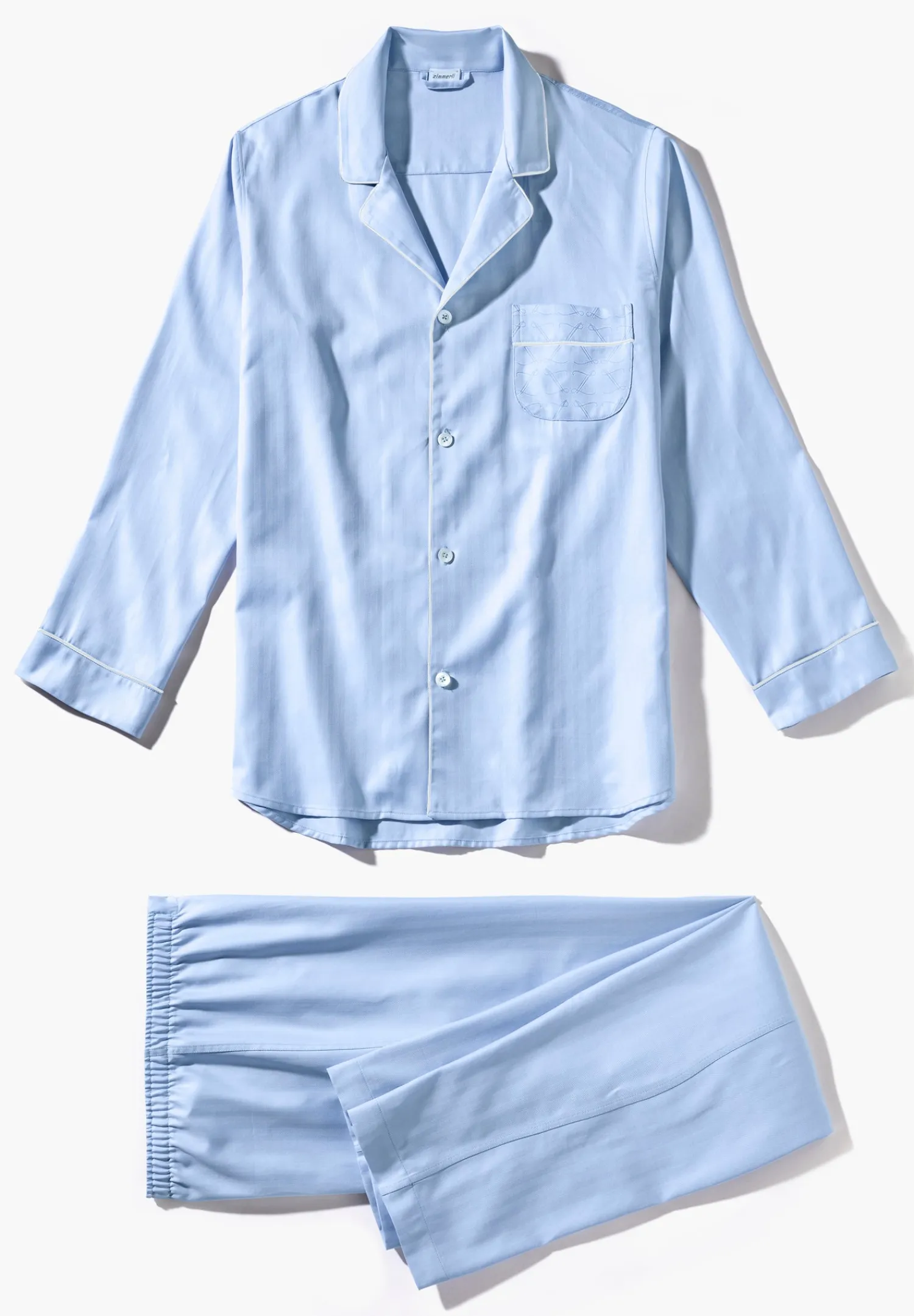 Pyjamas-Zimmerli Sea Island WovenPyjama longues - blue