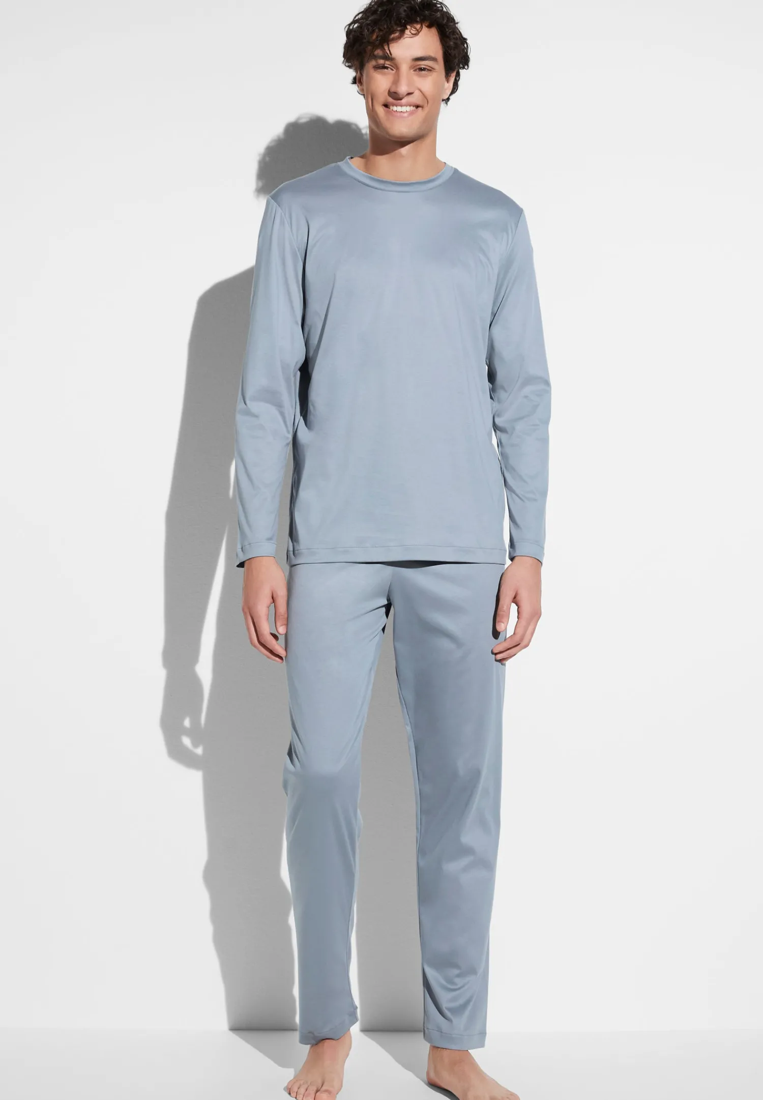 Sea Island|Pyjamas-Zimmerli Sea IslandPyjama longues - smoky blue