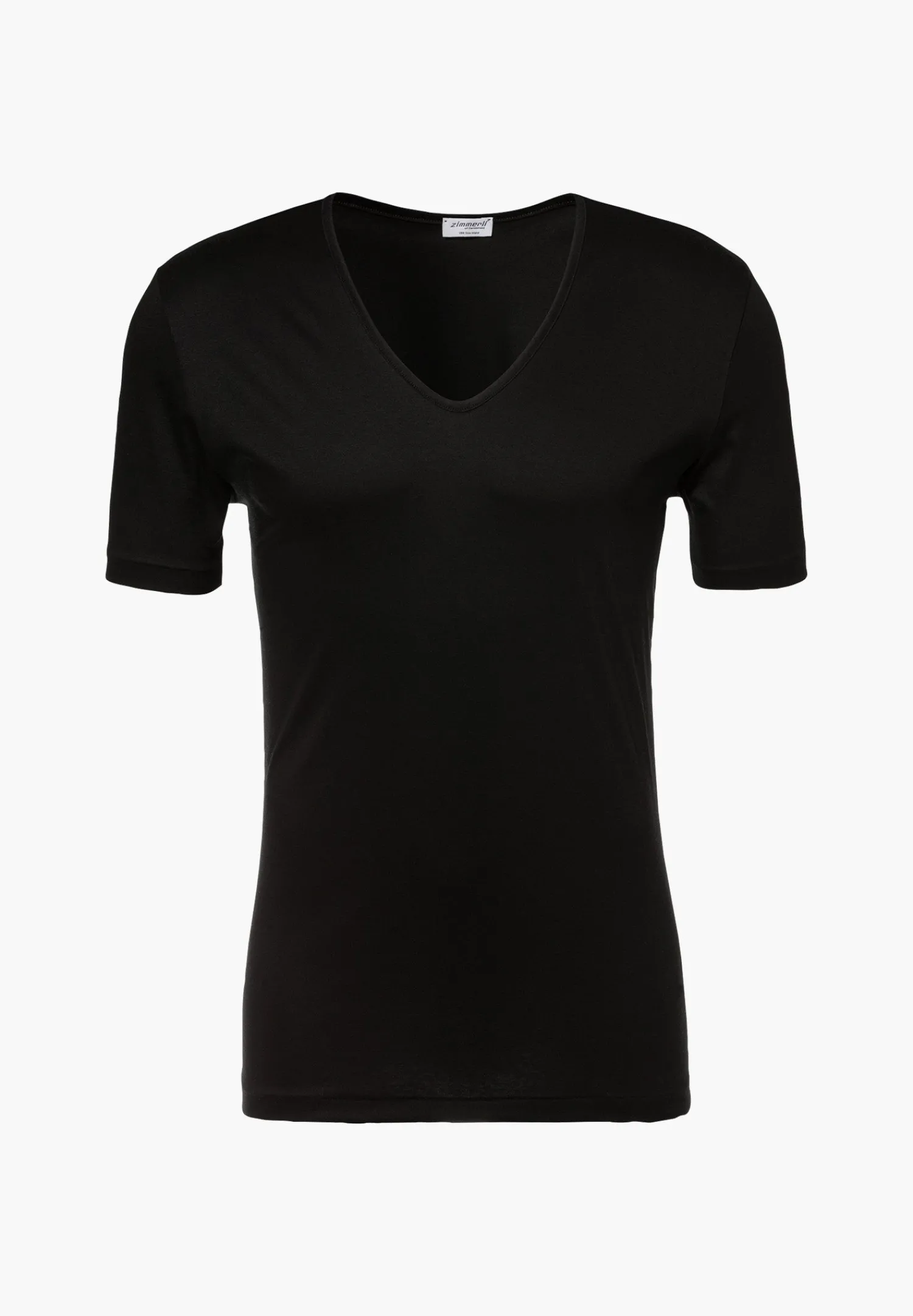 Sea Island|T-Shirts-Zimmerli Sea IslandT-Shirt à manches courtes col en V - black