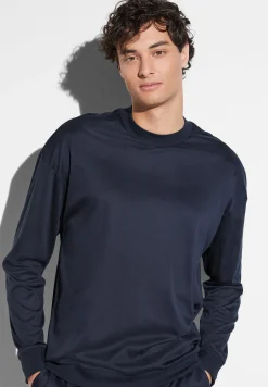 Sea Island|T-Shirts Manches Longues-Zimmerli Sea IslandT-Shirt à manches longues - navy