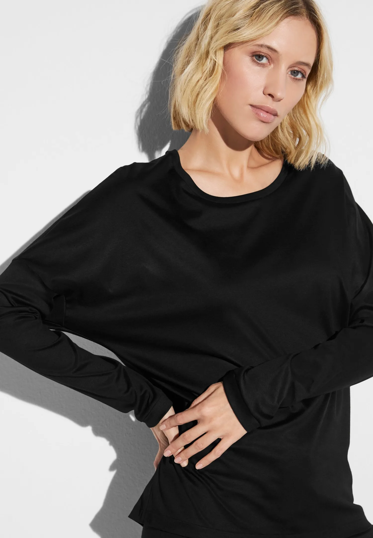 Sea Island|T-Shirts À Manches Longues-Zimmerli Sea IslandT-Shirt à manches longues - black