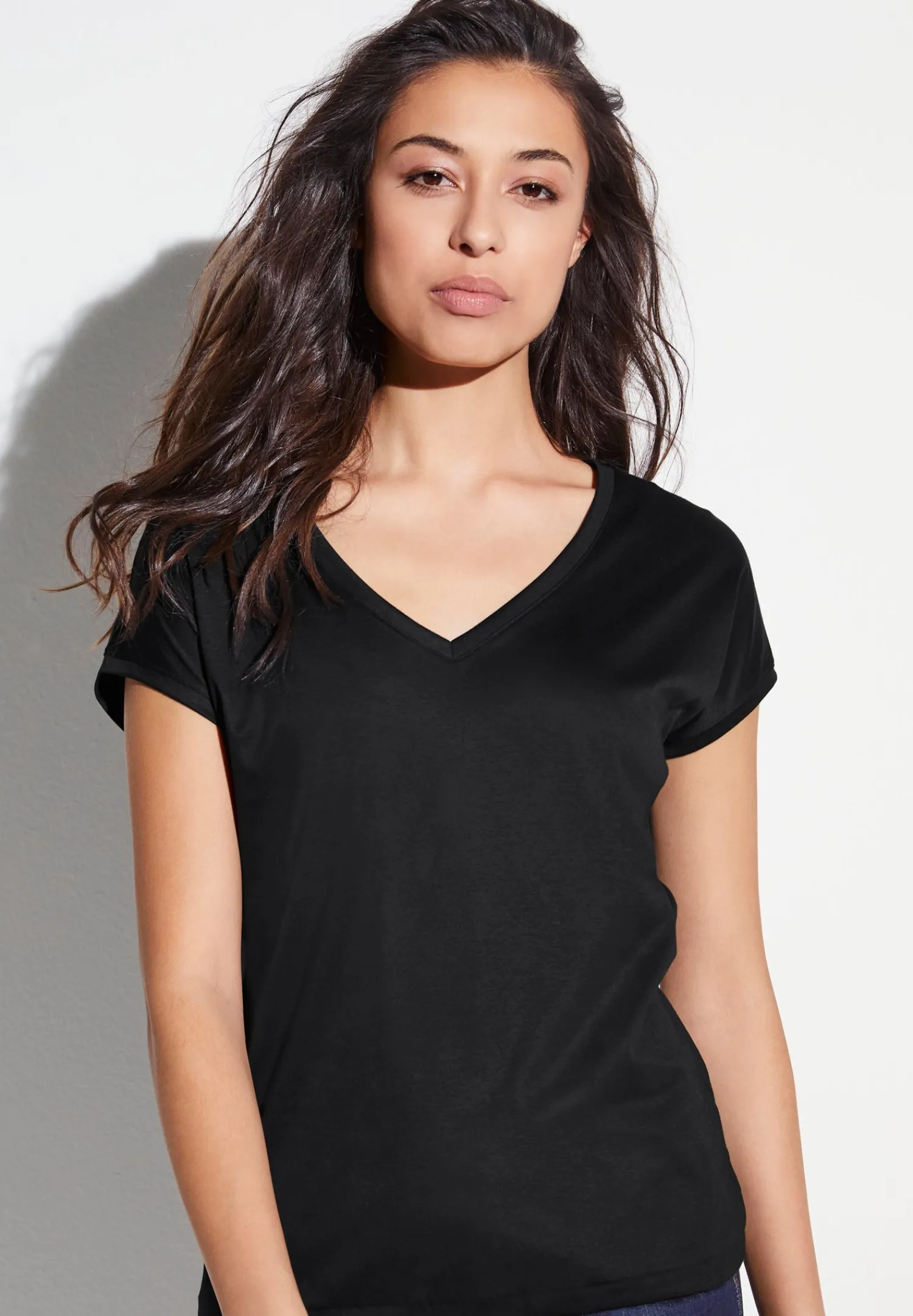 Sea Island|T-Shirts-Zimmerli Sea IslandT-Shirt à manches courtes col en V - black