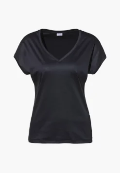 Sea Island|T-Shirts-Zimmerli Sea IslandT-Shirt à manches courtes col en V - navy