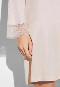 T-Shirts À Manches Longues|Chemises De Nuit-Zimmerli Silk DreamsTee-shirt de nuit manches longues - vanilla