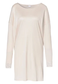 T-Shirts À Manches Longues|Chemises De Nuit-Zimmerli Silk DreamsTee-shirt de nuit manches longues - vanilla