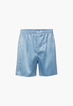 Silk Nightwear|Boxershorts-Zimmerli Silk NightwearBoxer Shorts - fant. Blue