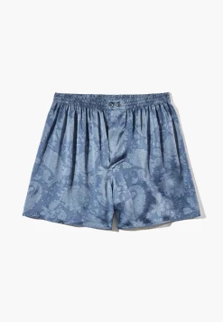 Silk Nightwear|Boxershorts-Zimmerli Silk NightwearBoxer Shorts - paisley blue