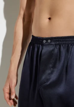 Silk Nightwear|Boxershorts-Zimmerli Silk NightwearBoxer Shorts - navy