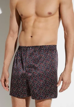Silk Nightwear|Boxershorts-Zimmerli Silk NightwearBoxer Shorts - leaves