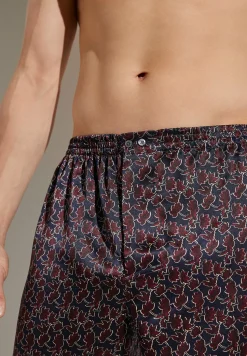 Silk Nightwear|Boxershorts-Zimmerli Silk NightwearBoxer Shorts - leaves
