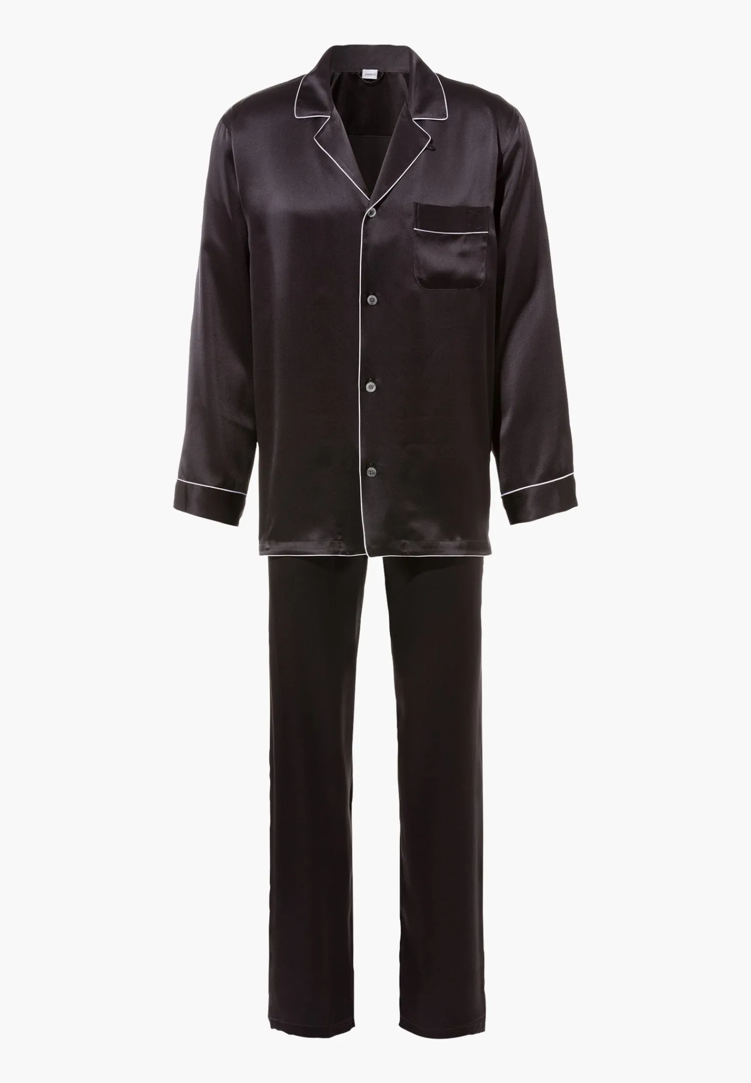 Silk Nightwear|Pyjamas-Zimmerli Silk NightwearPyjama longues - anthrazit