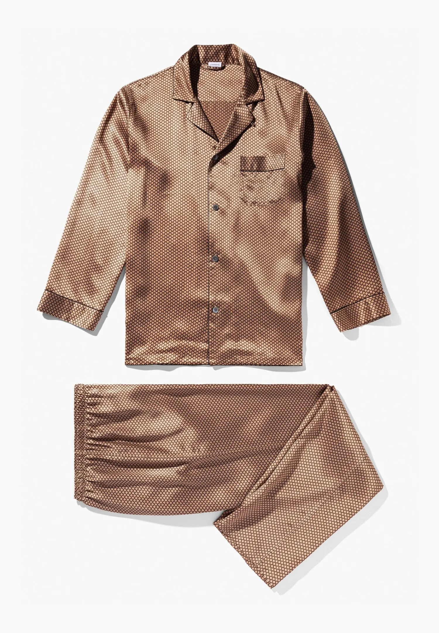 Silk Nightwear|Pyjamas-Zimmerli Silk NightwearPyjama longues - fantasy gold