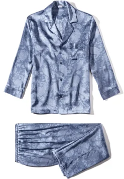 Silk Nightwear|Pyjamas-Zimmerli Silk NightwearPyjama longues - paisley blue
