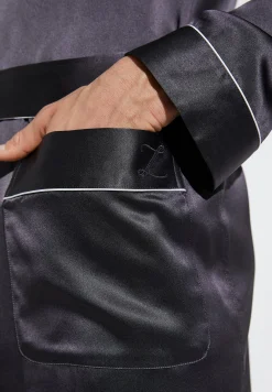 Silk Nightwear|Peignoirs-Zimmerli Silk NightwearRobe de chambre longue - anthrazit