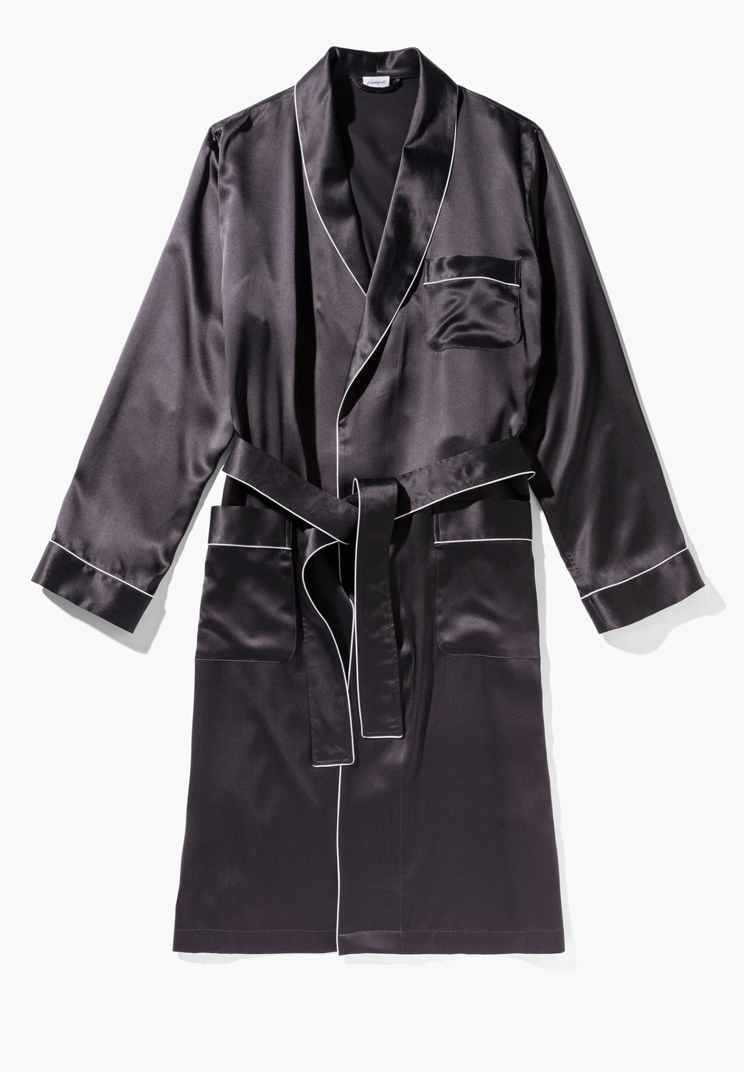 Silk Nightwear|Peignoirs-Zimmerli Silk NightwearRobe de chambre longue - anthrazit