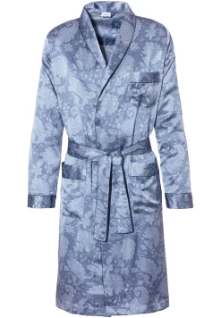 Silk Nightwear|Peignoirs-Zimmerli Silk NightwearRobe de chambre longue - paisley blue