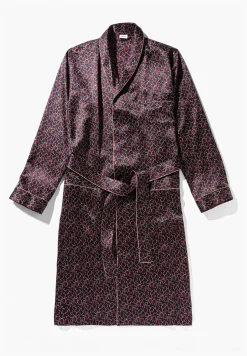 Silk Nightwear|Peignoirs-Zimmerli Silk NightwearRobe de chambre longue - leaves