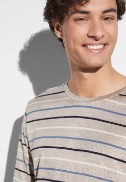 Pyjamas-Zimmerli Silk/Cotton Stripes X Sea IslandPyjama longues - teak