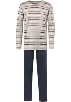 Pyjamas-Zimmerli Silk/Cotton Stripes X Sea IslandPyjama longues - teak