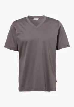 Supreme Green Cotton|T-Shirts-Zimmerli Supreme Green CottonT-Shirt à manches courtes col en V - grey