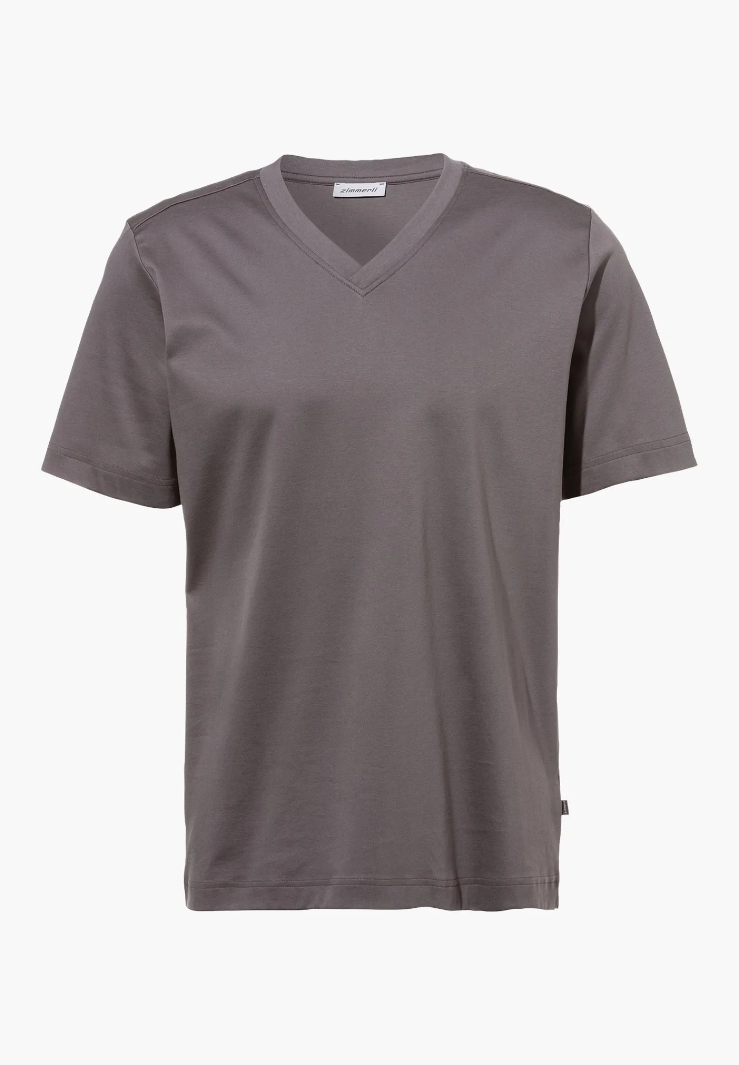 Supreme Green Cotton|T-Shirts-Zimmerli Supreme Green CottonT-Shirt à manches courtes col en V - grey