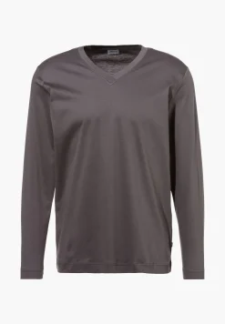 Supreme Green Cotton|T-Shirts Manches Longues-Zimmerli Supreme Green CottonT-Shirt à manches longues col en V - grey