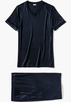 Pyjamas-Zimmerli Sustainable LuxuryPyjama court - twilight blue