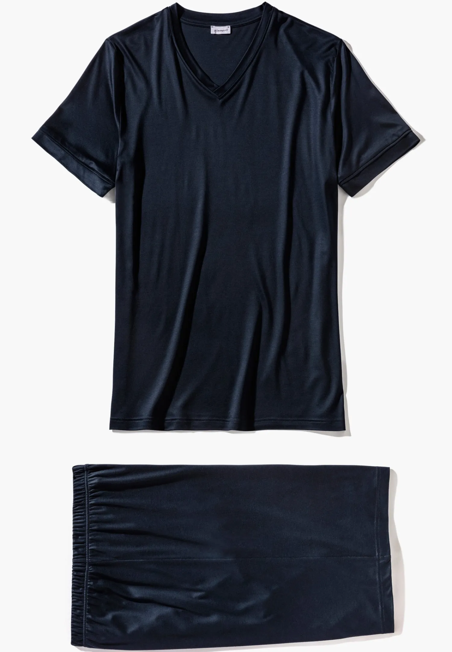 Pyjamas-Zimmerli Sustainable LuxuryPyjama court - twilight blue