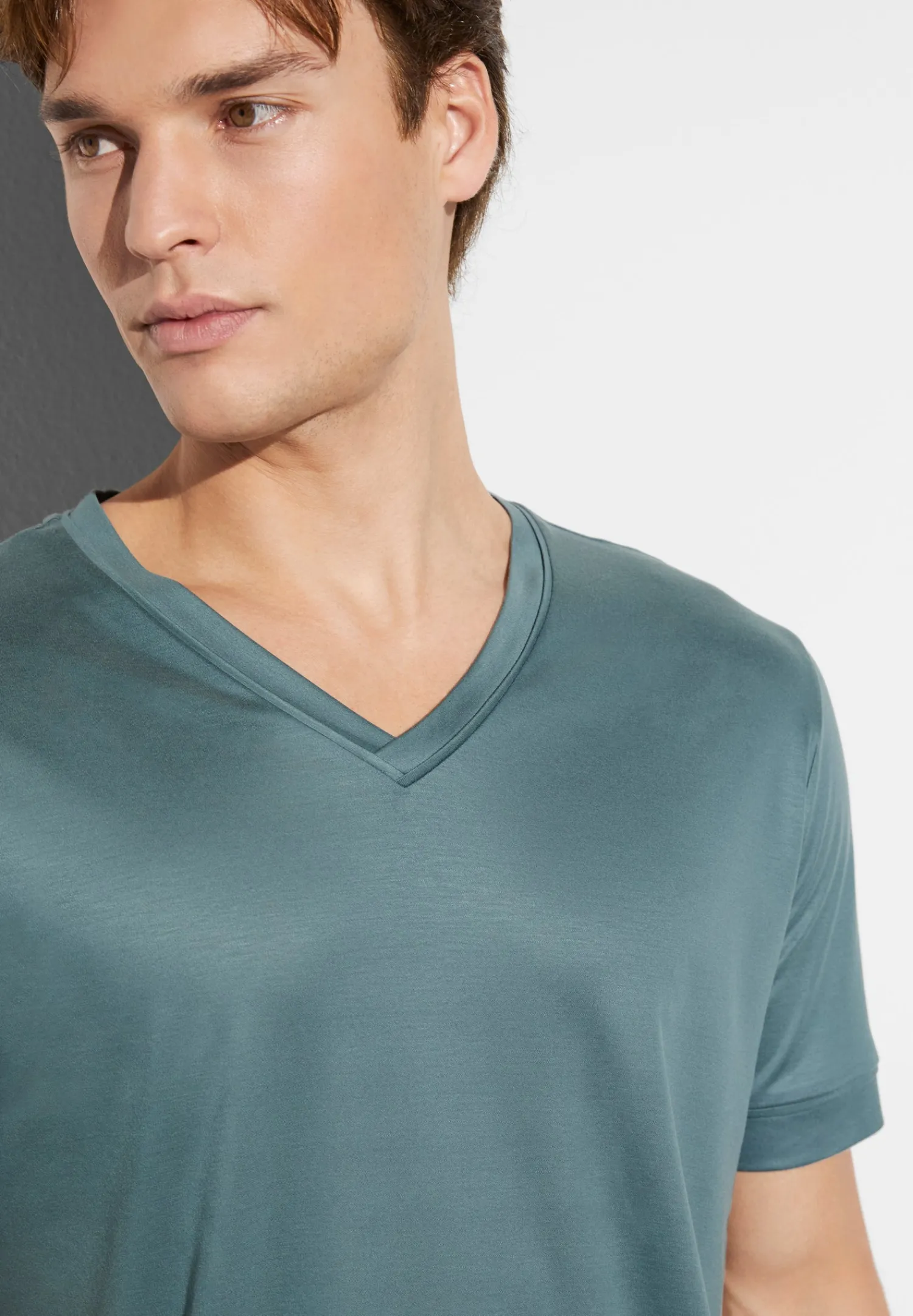 Pyjamas-Zimmerli Sustainable LuxuryPyjama court - jade