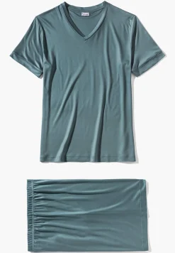 Pyjamas-Zimmerli Sustainable LuxuryPyjama court - jade