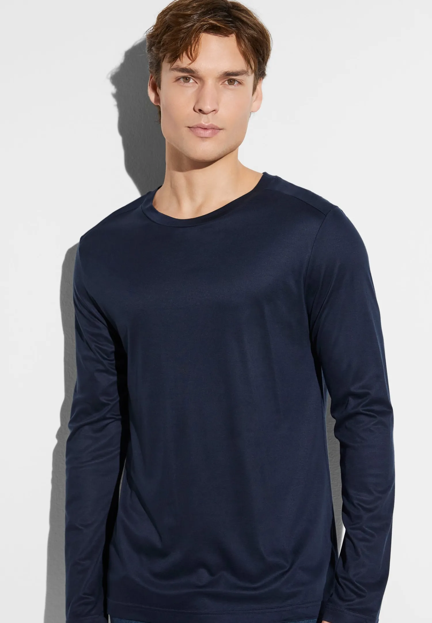 T-Shirts Manches Longues|T-Shirts-Zimmerli Sustainable LuxuryT-Shirt à manches longues - twilight blue
