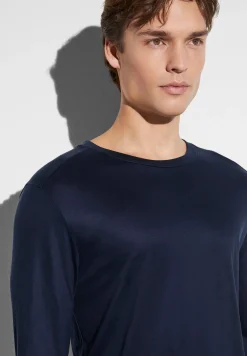 T-Shirts Manches Longues|T-Shirts-Zimmerli Sustainable LuxuryT-Shirt à manches longues - twilight blue