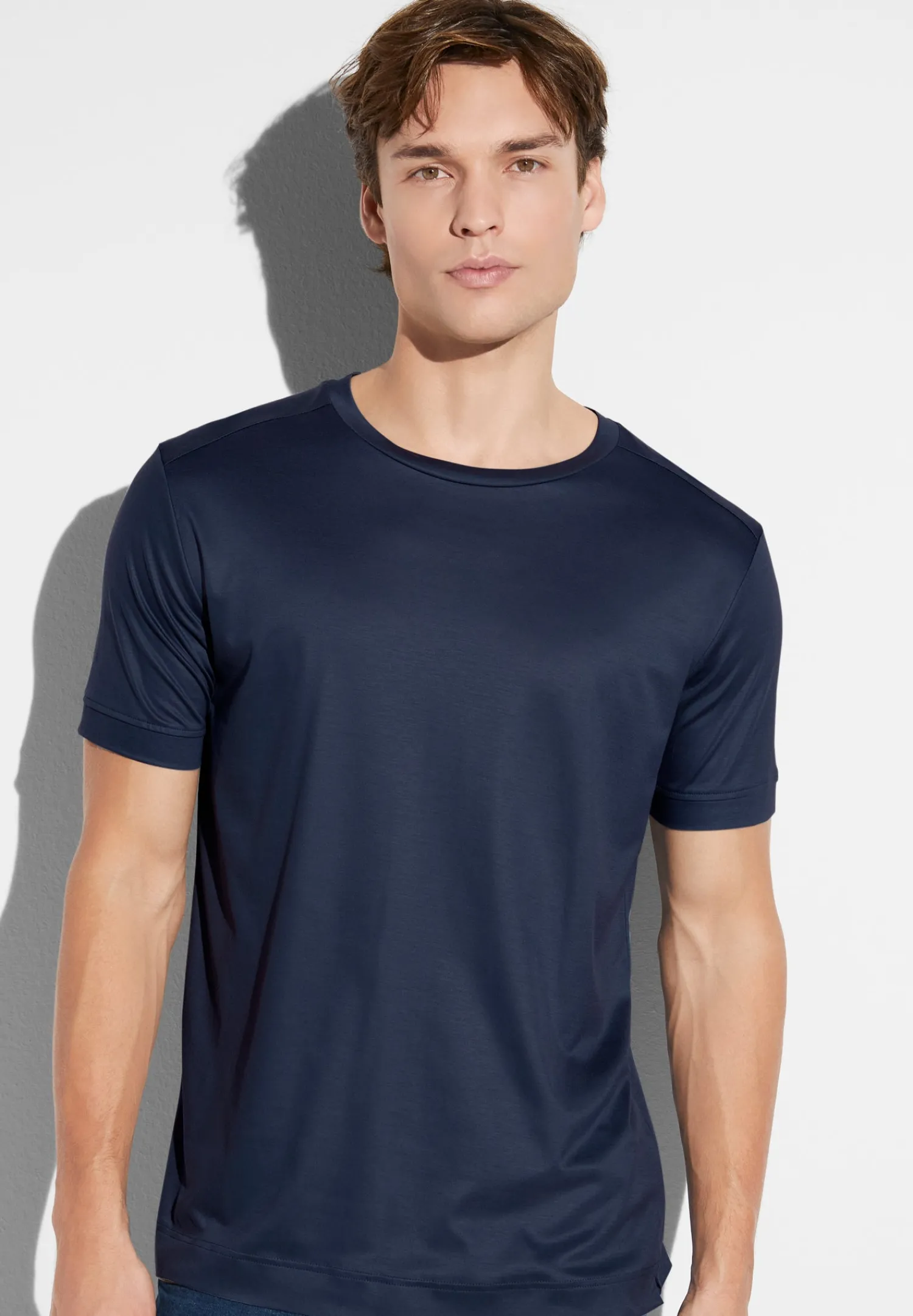 T-Shirts|T-Shirts-Zimmerli Sustainable LuxuryT-Shirt à manches courtes - twilight blue