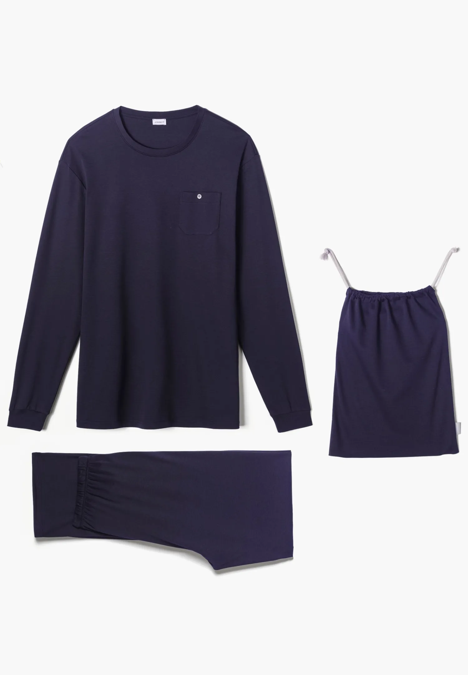 T-Shirts À Manches Longues|Pyjamas-Zimmerli Swiss Traveller SetManches longues - navy