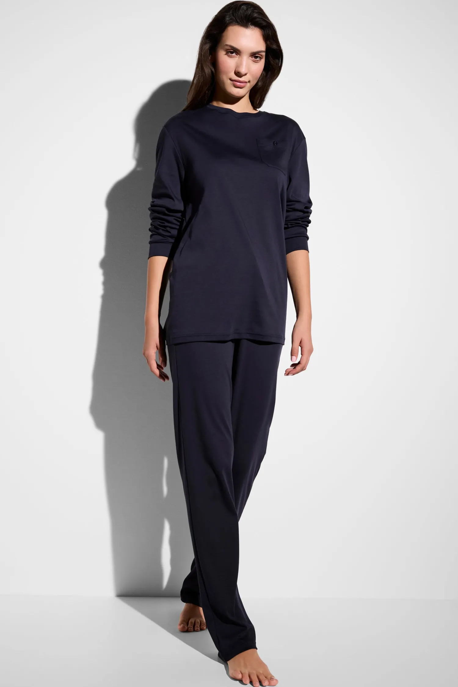 T-Shirts À Manches Longues|Pyjamas-Zimmerli Swiss Traveller SetManches longues - navy