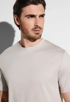 Pyjamas|Supreme Green Cotton-Zimmerli Swiss Traveller SetManches courtes - sand-navy